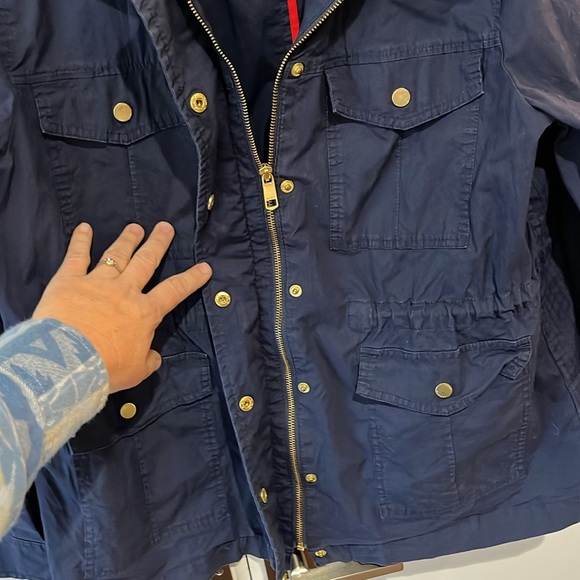 Tommy Hilfiger women’s XXL navy cargo cotton jacket coat - Picture 4 of 9